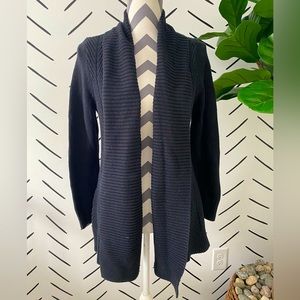 Black heavy knit cardigan